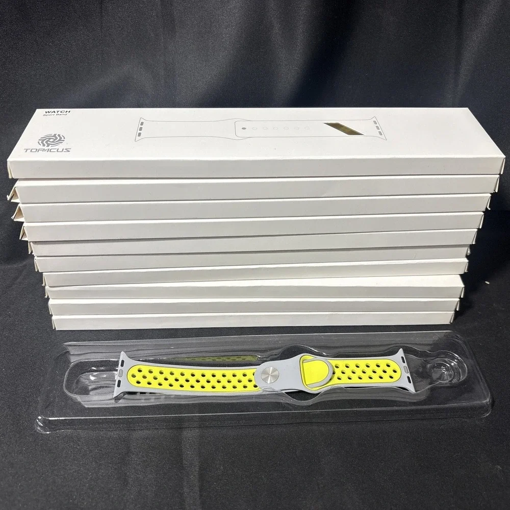 Apple Watch Band 38/40/41mm Breathable Sport Silicone Gray Volt M/L